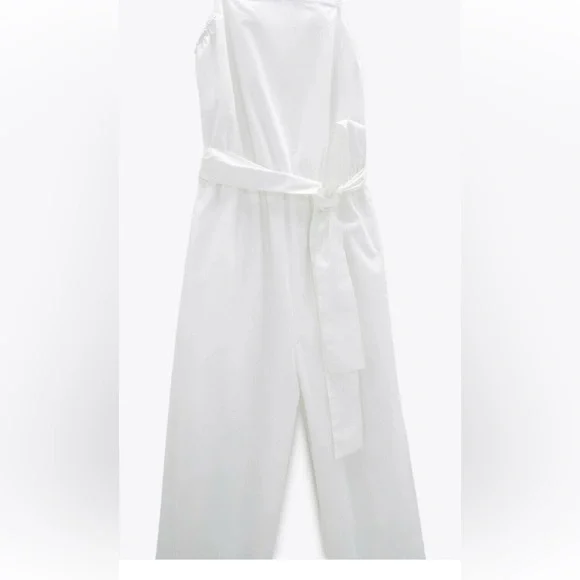 Zara White Chic Jumpsuit - Picture 2 of 5